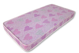 Desire Beds Pink Hearts 7 Layer Open Coil Spring Mattress