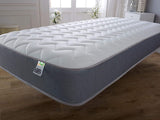 Grey Zig Zag Memory Fibre Open Coil Sprung Mattress
