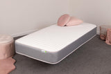 Grey Straight Line Memory Fibre Open Coil Spring Mattress
