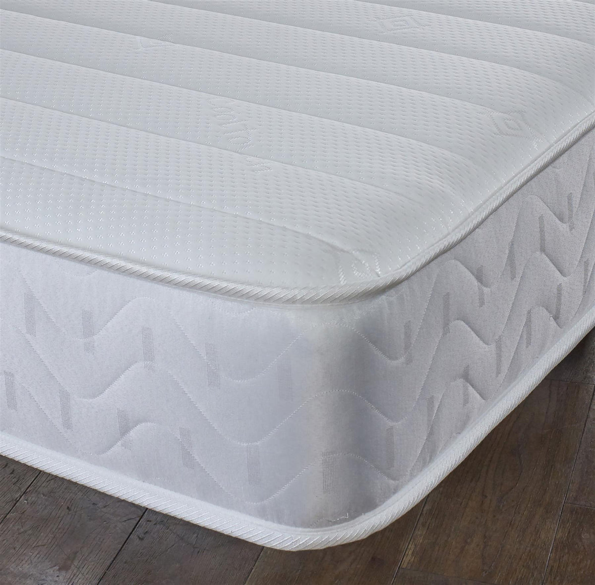 White Wavy Memory Foam Open Coil Mattress Desire Beds
