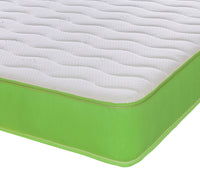 Kids Hybrid Open Coil Spring Mattress With Lime Green Border And Memory Foam Layer