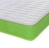 Kids Hybrid Open Coil Spring Mattress With Lime Green Border And Memory Foam Layer