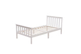 White & Natural Wood Shaker Wooden Bed Frame