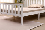 White & Natural Wood Shaker Wooden Bed Frame