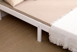 White & Natural Wood Shaker Wooden Bed Frame