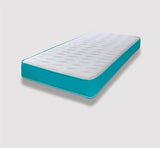 Hybrid Open Coil Spring & Memory Foam Mattress Featuring An Aqua Blue Border