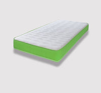 Kids Hybrid Open Coil Spring Mattress With Lime Green Border And Memory Foam Layer