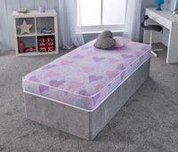 Luxury Budget Open Coil Spring Pink 7 Inch Deep Pink Mattress