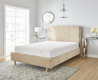 White Zig Zag Memory Fibre Open Coil Sprung Mattress