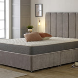 Grey Wavy Memory Foam Open Coil Spring Mattress