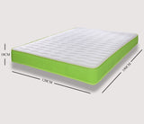 Kids Hybrid Open Coil Spring Mattress With Lime Green Border And Memory Foam Layer