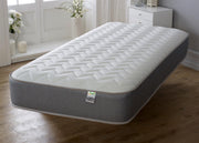 Grey Zig Zag Memory Fibre Open Coil Sprung Mattress