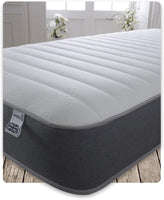 Grey Memory Fibre Foam Straight Line Sprung Mattress