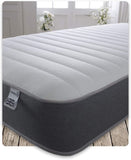 Grey Memory Fibre Foam Straight Line Sprung Mattress