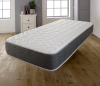 Grey Wavy Memory Foam Open Coil Spring Mattress