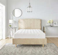 White Zig Zag Memory Fibre Open Coil Sprung Mattress