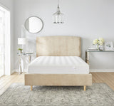 White Zig Zag Memory Fibre Open Coil Sprung Mattress