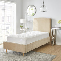 White Zig Zag Memory Fibre Open Coil Sprung Mattress