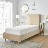 White Zig Zag Memory Fibre Open Coil Sprung Mattress