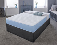 Seaqual Ocean Blue Memory Fibre Open Coil Sprung Mattress
