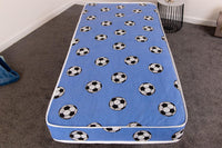 Desire Beds Kids Blue Football Open Coil Spring Mattress