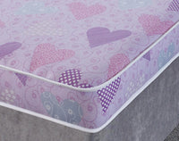 Luxury Budget Open Coil Spring Pink 7 Inch Deep Pink Mattress