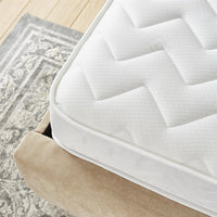 White Zig Zag Memory Fibre Open Coil Sprung Mattress
