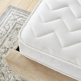 White Zig Zag Memory Fibre Open Coil Sprung Mattress