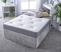 Deep Tufted Memory Sprung Cool Touch Grey Mattress