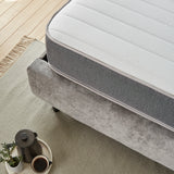 Grey Memory Fibre Foam Straight Line Sprung Mattress