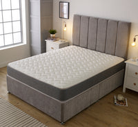 Grey Wavy Memory Foam Open Coil Spring Mattress