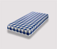 Luxury Budget Open Coil Sprung 7 Inch Deep Blue Check Mattress "