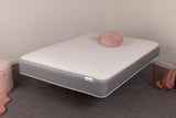 Grey Straight Line Memory Fibre Open Coil Spring Mattress