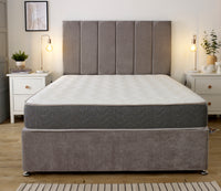 Grey Wavy Memory Foam Open Coil Spring Mattress